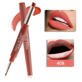 14 Color Double-end Lip Makeup Lipstick Pencil Waterproof Long Lasting Tint Sexy Red Lip Stick Beauty Matte Liner Pen Lipstick