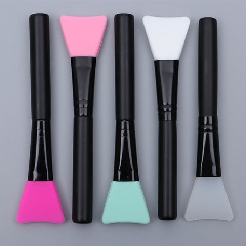 Women Fashion 1pc Silicone Facial Face Mask Brush Mask Mud Mixing Brush Tool 5 Color Soft Women Skin Face Care tool