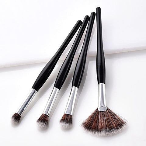 4/8pcs Makeup Brush Set Super Soft Synthetic Head Wood Handle brushes White Fan brush set Women Foundation Face make up tool