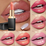 2019 New 9 Colors Luxury Lipstick Lips Makeup Waterproof Shimmer Long Lasting Pigment Nude Pink Mermaid Shimmer Lipsticks Makeup