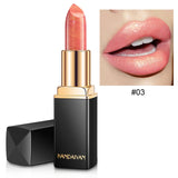 2019 New 9 Colors Luxury Lipstick Lips Makeup Waterproof Shimmer Long Lasting Pigment Nude Pink Mermaid Shimmer Lipsticks Makeup