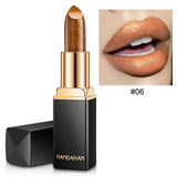 2019 New 9 Colors Luxury Lipstick Lips Makeup Waterproof Shimmer Long Lasting Pigment Nude Pink Mermaid Shimmer Lipsticks Makeup