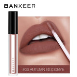 BANXEER Lipgloss Matte 8 Colors Lip Gloss Velvety Lipstick Liquid Matte Waterproof Lip Tint Full & rich Sexy Lip Makeup Cosmetic