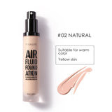 FOCALLURE 2018 New AIR FLUID FOUNDATION Moisturizing Natural Foundation Base Long Lasting Waterproof Women Makeup