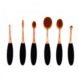 6PCS/SET Make up Brush Shape Makeup Brushes Set Multifunction Foundation Brush Kits Black Golden Colors  For Lady Women