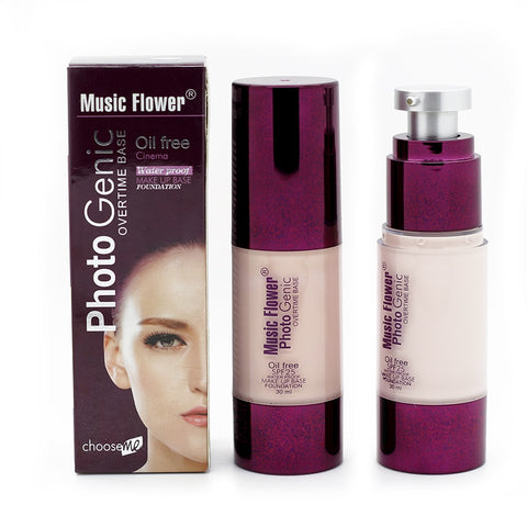 Brand Women Pro 6 Colors Nude Makeup Face Foundation Liquid Cover Concealer Moisturizing Facial Base Cream Form Music Flowers