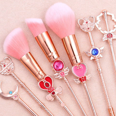 Classical Anime Sailor Moon Makeup Outfit/Makeup Brush Woman Girl Gift Shading Contour Foundation Powder Blush Shader Brush Tool