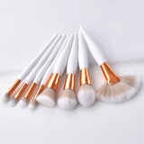 4/8pcs Makeup Brush Set Super Soft Synthetic Head Wood Handle brushes White Fan brush set Women Foundation Face make up tool