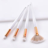 4/8pcs Makeup Brush Set Super Soft Synthetic Head Wood Handle brushes White Fan brush set Women Foundation Face make up tool