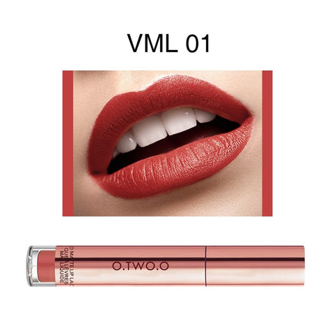 O.TWO.O 12colors Best Sale Hot Cosmetics Makeup Lip Gloss Long Lasting Waterproof Easy to Wear Matte Lipstick